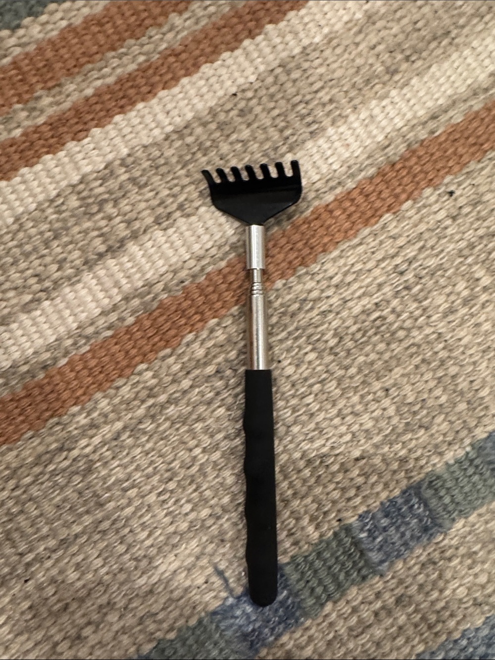Telescoping Back Scratcher - Black and Silver